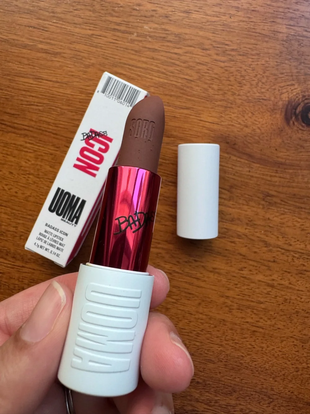 UOMA Beauty Matte Lipstick - Warm Taupe Brown in shade Tracy